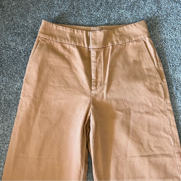 Club Monaco pants womens 4 orange high rise wide‎ leg cotton baddie coastal - Picture 3 of 15